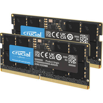 Crucial 64GB DDR5 4800 MHz SO-DIMM Memory Kit (2 x 32GB)