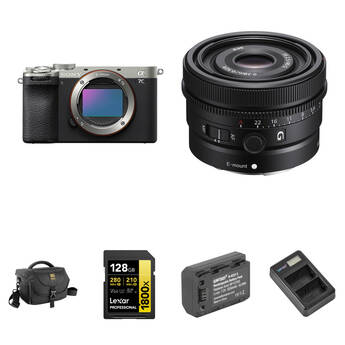 Sony a7C II Mirrorless Camera with 40mm f/2.5 Lens and Basic Bundle (Silver)