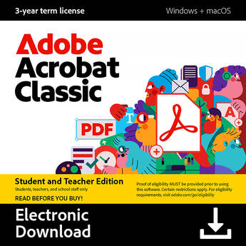 Adobe Acrobat Pro 2024 Student & Teacher Edition (Email with Download Code)