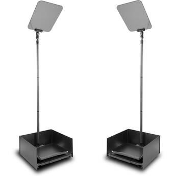 Prompter People ProLine StagePro 15" Carbon Fiber Presidential Teleprompters (Pair, Single Pole)