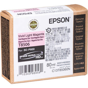 Epson T85060N UltraChrome HD Vivid Light Magenta Ink Cartridge (80 ml)