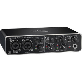 Behringer UMC204HD 2x4 Desktop USB Audio Interface