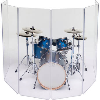 ClearSonic A5 6-Section Acrylic Drum Shield with Flexible Full-Length Hinges and Cable Cutouts