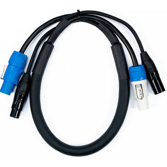 American DJ 3-Pin XLR + powerCON In/Out Combo Link Cable (3')