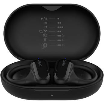 Belkin SoundForm ClearFit True Wireless Open-Ear Earbuds (Black)