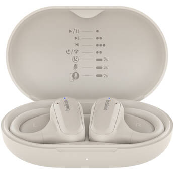 Belkin SoundForm ClearFit True Wireless Open-Ear Earbuds (Sand)