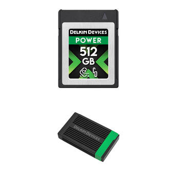 Delkin Devices 512GB POWER 4.0 CFexpress Type B Memory Card with Card Reader