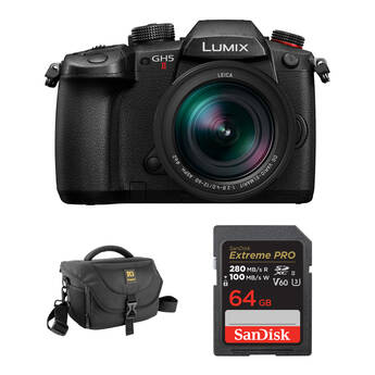 Panasonic LUMIX GH5 II Mirrorless Camera with 12-60mm Lens and Accessories Kit