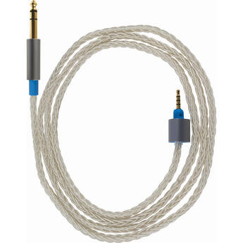 Dekoni Audio Ensemble Pre-Split 6.35mm Unbalanced Braided Cable (52", Silver)