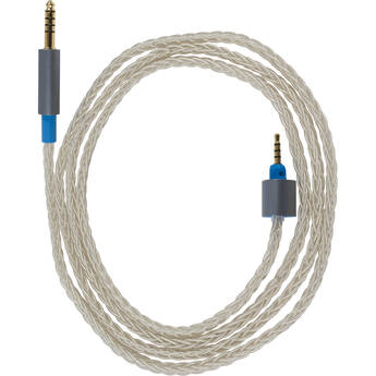 Dekoni Audio Ensemble Presplit 4.4mm TRRRS to 2.5mm TRRS Silver Braided Cable (52")