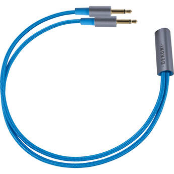 Dekoni Audio Ensemble Post-Split 2.5mm TRRS to Dual 3.5mm Woven Nylon Cable (12")