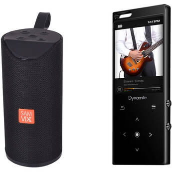 Samvix Dynamite 8GB Sport MP3 Player with Bluetooth Speaker (Black)