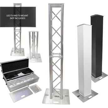 ProX Flex Tower Totem Package with Hard Road Case (3.28' or 6.56')