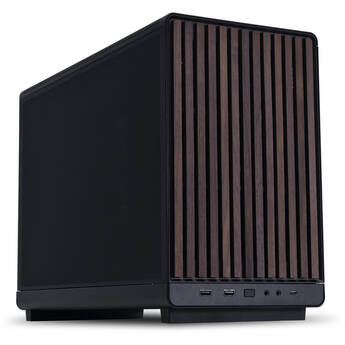 Lian Li A3-mATX Mini-Tower Case with Front Wood Panel (Black)
