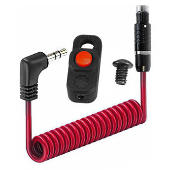 MUTINY Bolt-On V2 Micro R/S Button for Select RED and ARRI Cameras (Coiled, Red)
