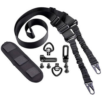 MUTINY Black Camera Strap Bundle with D-Loop Swivels & Bolt-On QD/NS Black Mounts