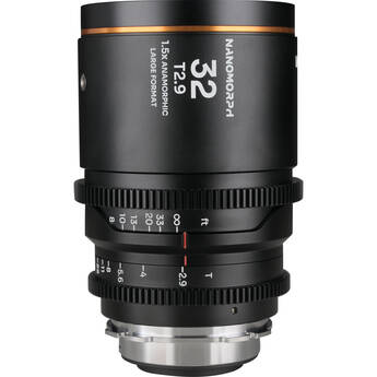 Venus Optics Laowa Nanomorph 32mm T2.9 1.5x LF Anamorphic Lens (ARRI PL & Canon EF, Amber Flare)