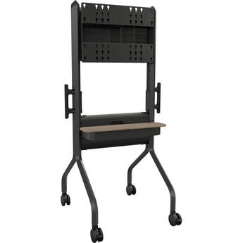 Chief Voyager Large Manual Height Adjustable AV Cart (Black)