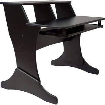 RAB Audio ProRak LS840 8 RU Studio Desk with Pull-Out Keyboard Tray (Black)