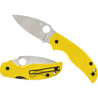 Spyderco Sage 5 Lightweight Salt Folding Knife (Satin Blade, Yellow Handle)