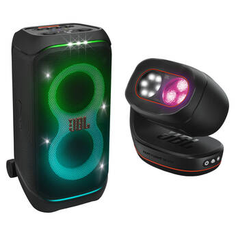 JBL PartyBox Stage 320 240W Wireless Party Speaker with PartyLight Beam Kit (Black)
