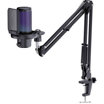 FeelWorld VM1-AS USB-C Gaming Microphone with Boom Arm (Black)