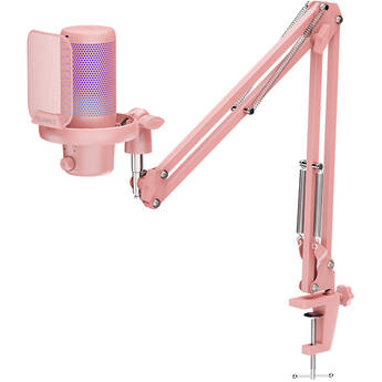 FeelWorld VM1-AS USB-C Gaming Microphone with Boom Arm (Pink)