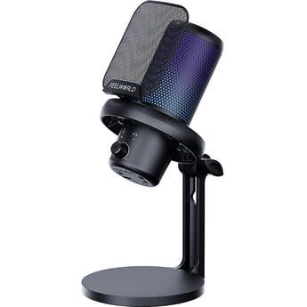 FeelWorld VM1-XS USB-C Gaming Microphone with Desktop Stand (Black)