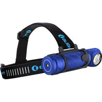 Olight Perun 2 Rechargeable Right-Angle LED Flashlight and Headband (Blue)