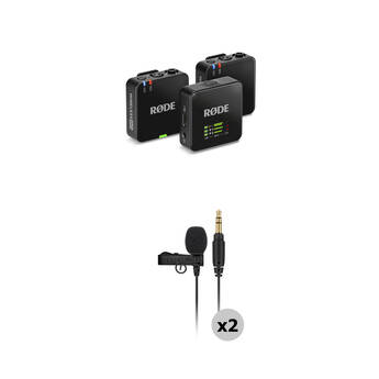 RODE Wireless GO III 2-Person Compact Digital Wireless Microphone System/Recorder with Two Lavalier Mics (2.4 GHz, Black)