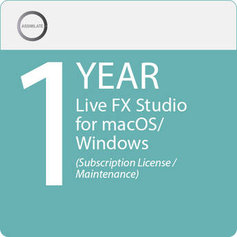 Assimilate Live FX Studio License & Maintenance for Windows/macOS (1 Year)