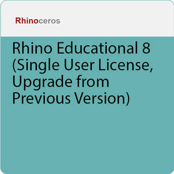 McNeel Rhino 8 Upgrade (Single User License, Educational, Download)