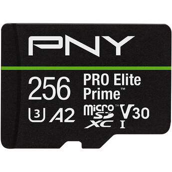 PNY 256GB PRO Elite Prime microSDXC Memory Card with SD Adapter