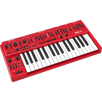 Behringer MS-1 MK II Analog Synthesizer with Live Performance Kit (Red)