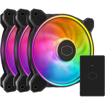 Cooler Master MasterFan MF120 HALO² Case Fan (Black, 3-Pack)