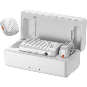 Godox Cube-C 2-Person Wireless Microphone System for Cameras and Mobile Devices (2.4 GHz, White)