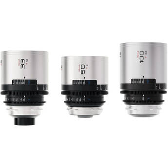 BLAZAR LENS Remus 1.5x Full-Frame Anamorphic 33, 50, and 100mm 3-Lens Set (ARRI PL, Silver Flare)