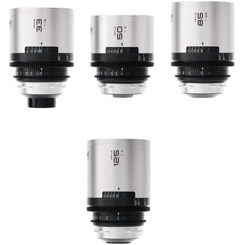BLAZAR LENS Remus 1.5x Full-Frame Anamorphic 33, 50, 85, and 125mm 4-Lens Set (ARRI PL, Silver Flare)