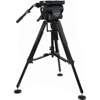 Cartoni Magnum HP Head FB, 2 Telescopic Pan Bars, Dovetail Plate & Sport 200 Heavy-Duty Tripod Legs