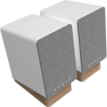 Onkyo GX-10DB 2-Way Compact Powered Bookshelf Speakers with Bluetooth (White, Pair)