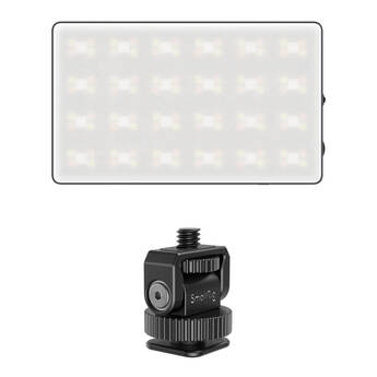 SmallRig RM120 Compact RGB LED Light with Mini Cold Shoe to 1/4"-20 Adapter Kit