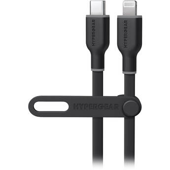 HyperGear Flexi Pro USB-C to Lightning Cable (10', Black)