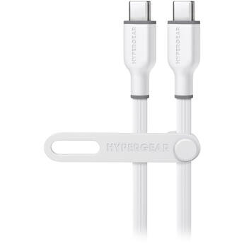 HyperGear Flexi Pro USB-C to USB-C Fast Charge Cable (4', White)