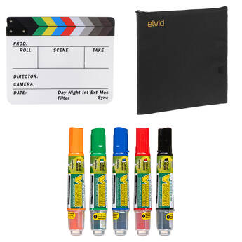 Dot Line Color Clapboard Kit with Case & Color Markers