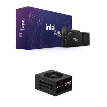 Intel Arc B580 Limited Edition Graphics Card & 750W 80 PLUS Platinum Modular Power Supply Kit
