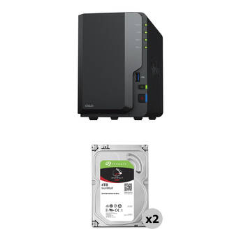 Synology 8TB DiskStation DS223 2-Bay NAS Enclosure Kit with Seagate IronWolf NAS Drives (2 x 4TB)