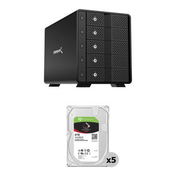Sabrent USB 3.2 Gen 2 5-Bay 3.5" SATA Hard Drive Tray-Less Docking Station 40TB Kit