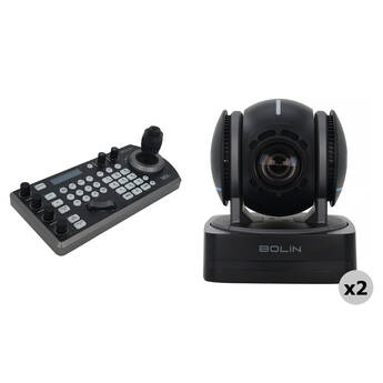 Bolin Technology N2-210X NDI|HX3 PTZ 2-Camera & NDI Controller Kit (Black)