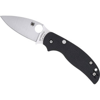 Spyderco Sage 6 Button-Release Compression Lock Folding Knife (CPM S30V Blade, Black Handle)