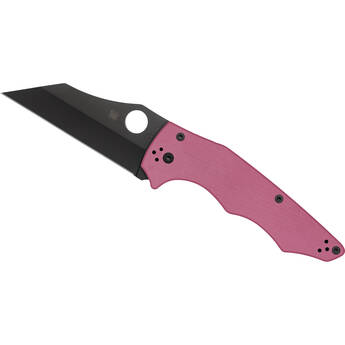 Spyderco Yojumbo Folding Knife (Black CPM S30V Blade, Pink Handle)